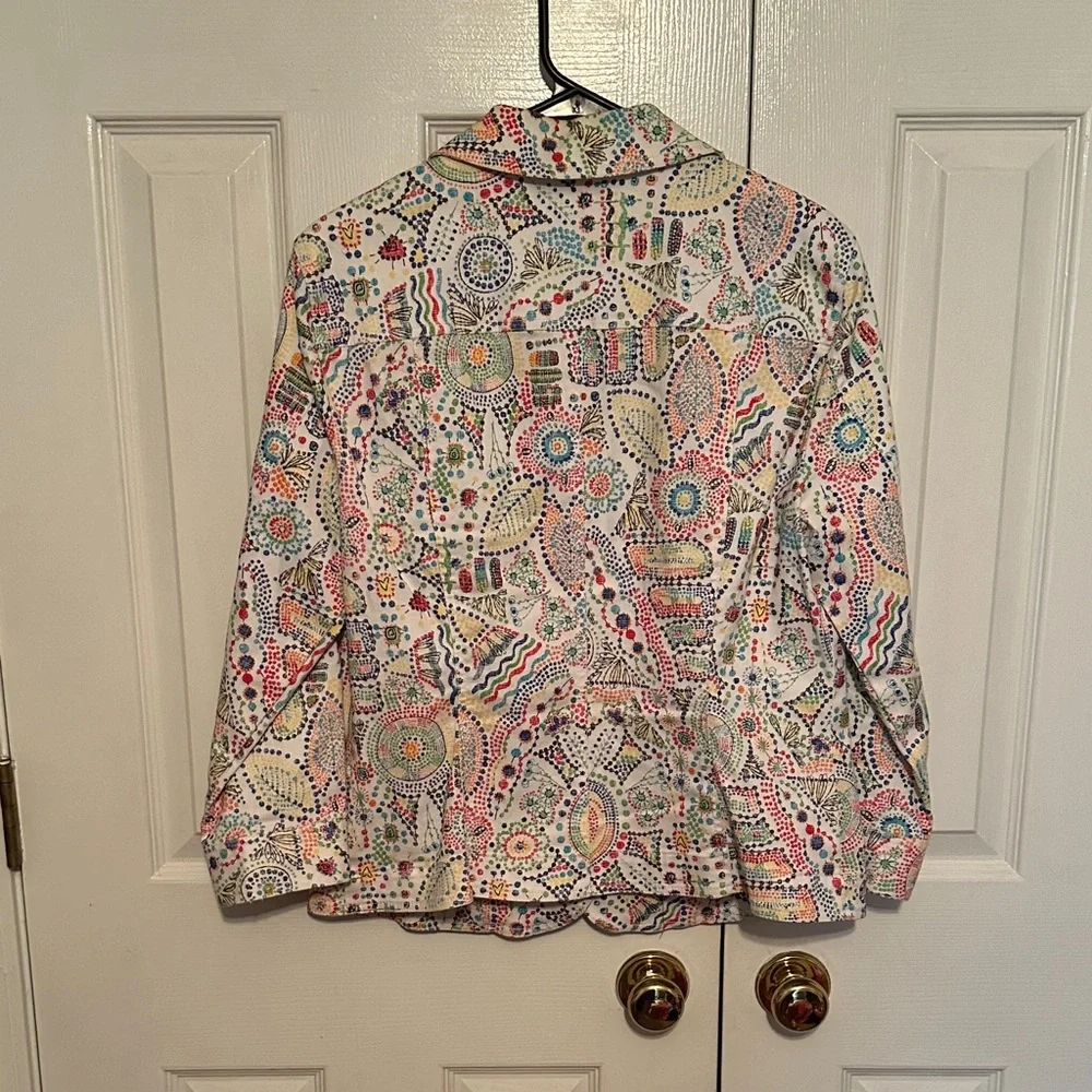 Ruby Rd. Multicolor Patterned Jean Jacket - Picture 6 of 6